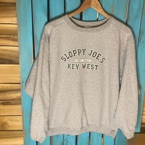 Vintage Sloppy Joe’s Key West crewneck sweatshirt size M gray blue white USA